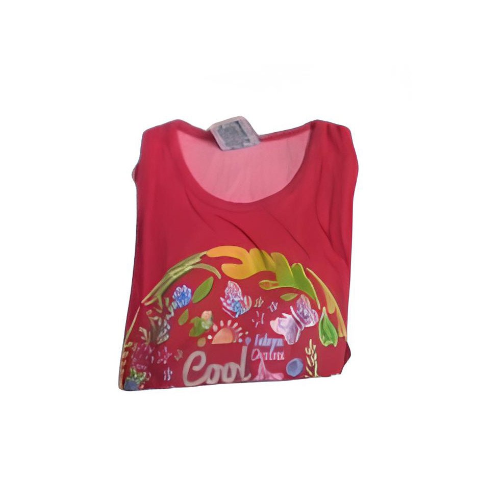 Smart Pure Cotton Red Tshirt And Light Pink Pant For Girls