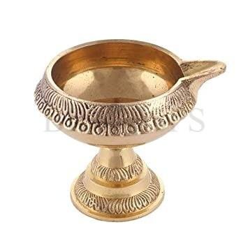 BRASS KUBERA STAND DEEPAM