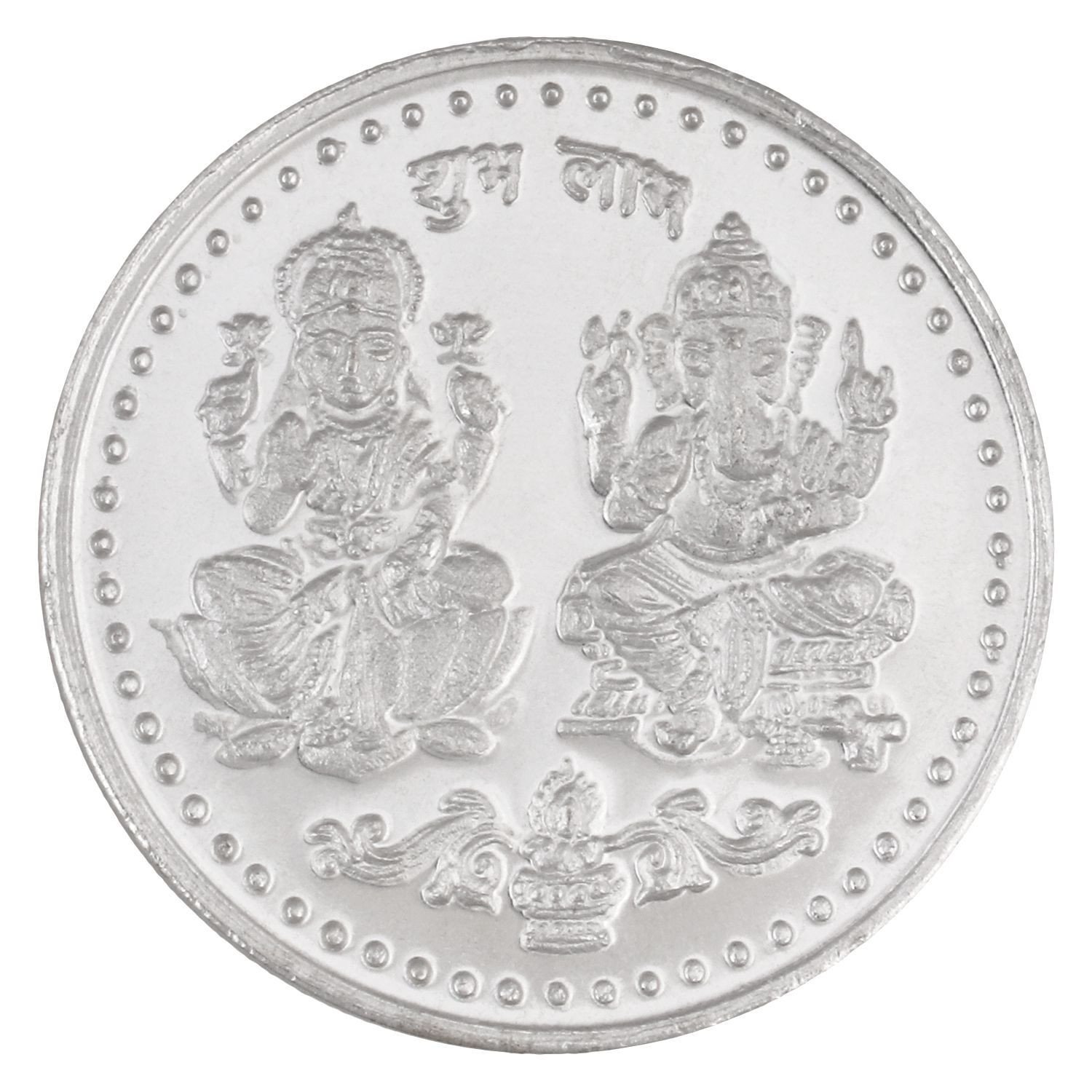 Ganesh & Lakshmi Murti/Coin (Silver/Brass)