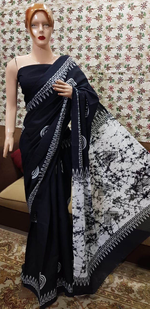 Pure Mulmul Cotton Sarees With Bp