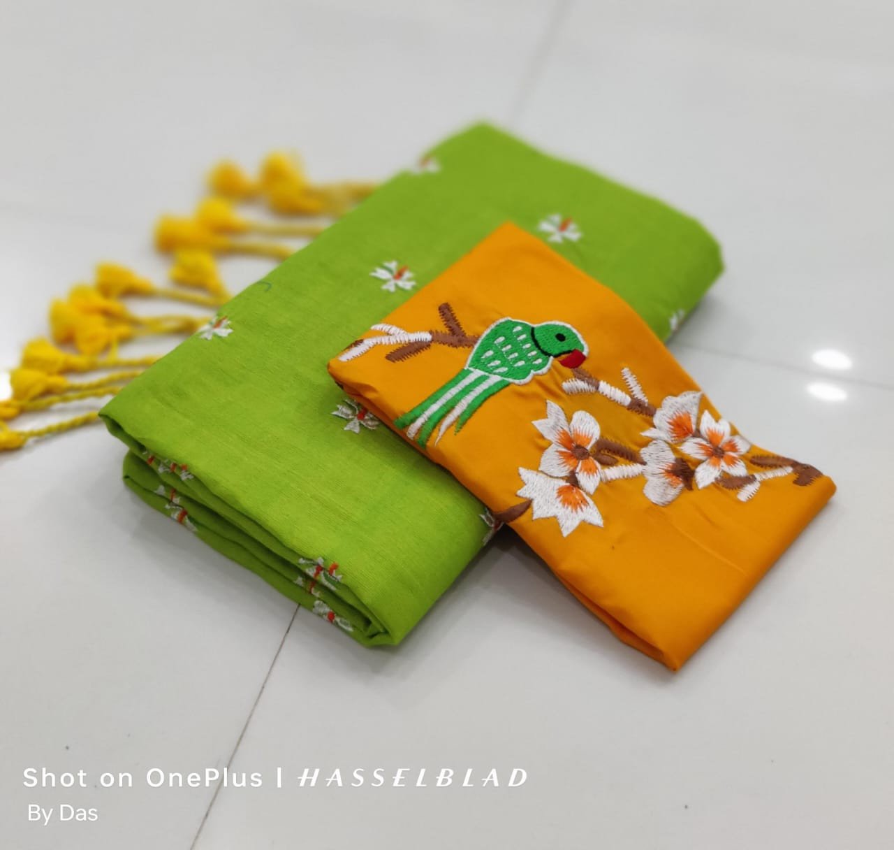 Handloom Best Quality  Khadi By Cotton Shiuli Full Saree