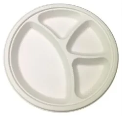 12 inch, 4 compartment plate