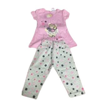 Light Pink Top And Capri Set Dresses For Baby Girls